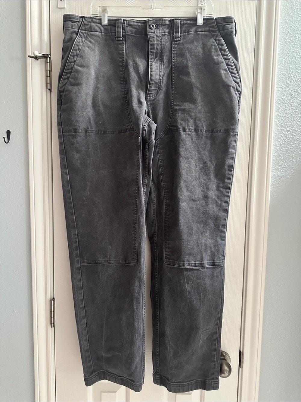 Duluth Trading Co Fire Hose Standard Fit Pants Utility Grey Black Mens 40 Ruggid
